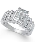 Diamond Princess Engagement Ring (2 Ct. T.w.) In 14k White Gold