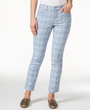 Charter Club Skinny Ankle Jeans, Chambray Brocade Print