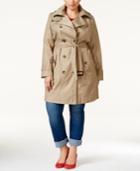London Fog Plus Size Double-breasted Trench Coat