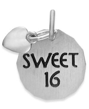 Rembrandt Sterling Silver Sweet 16 Heart Charm