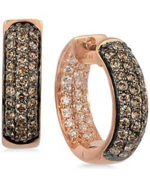 Le Vian Chocolatier Diamond In & Out Hoop Earrings (9/10 Ct. T.w.) In 14k Rose Gold