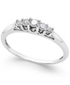 Diamond Five-stone Ring (1/4 Ct. T.w.) In 14k White Gold