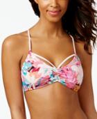 Hula Honey Palm Breeze Printed Bikini Top Women's Swimsuit