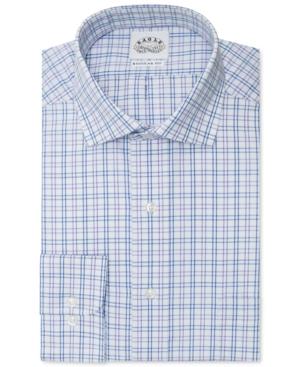 Eagle Non-iron White & Purple Multi Check Dress Shirt