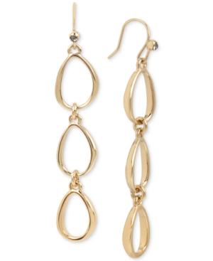 Kenneth Cole New York Gold-tone Triple Link Drop Earrings