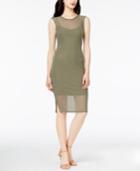 Bar Iii Sheer Mesh Bodycon Dress, Created For Macy's