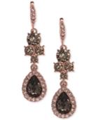 Givenchy Rose Gold-tone Mixed-crystal Drop Earrings
