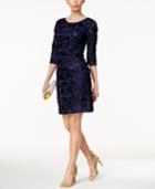 Alex Evenings Embroidered Lace Sequined Sheath