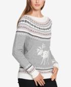 Tommy Hilfiger Fair Isle Deer Sweater, Created For Macy's