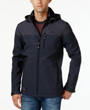 Point Zero Men's Soft-shell Fleece-lined Wind And Water Resistant Jacket