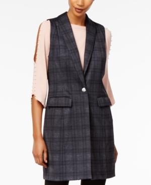 Ny Collection Plaid Vest