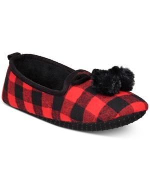 Charter Club Buffalo Plaid Memory Foam Slippers, Created For Macy's