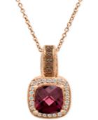 Le Vian Rhodolite Garnet (1-5/6 Ct. T.w.) And Diamond (1/4 Ct. T.w.) Pendant Necklace In 14k Rose Gold