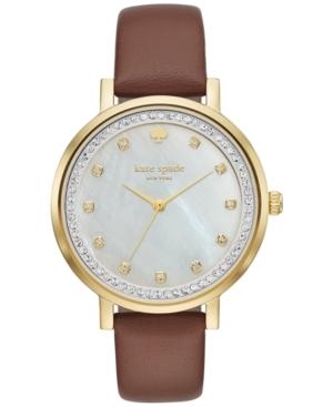 Kate Spade New York Women's Monterey Cognac Leather Strap Watch 38mm Ksw1050