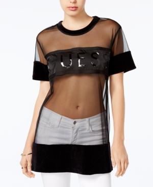 Guess Mesh Logo Top