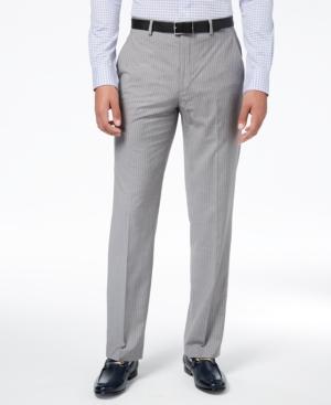Sean John Men's Classic-fit Stretch Gray Stripe Suit Pants