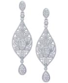 Diamond Drop Earrings In Sterling Silver (1/2 Ct. T.w.)