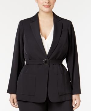 Calvin Klein Plus Size Belted Jacket