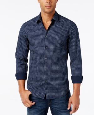 Hugo Boss Green Men's C-briar Geo Check Long-sleeve Shirt