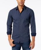 Hugo Boss Green Men's C-briar Geo Check Long-sleeve Shirt