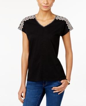 Style & Co. V-neck Short-sleeve Top, Only At Macy's