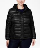 32 Degrees Plus Size Hooded Packable Down Puffer Coat