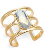 Inc International Concepts Gold-tone White Stone Open Cuff Bracelet, Only At Macy's