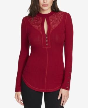 William Rast Helena Mock Neck Top