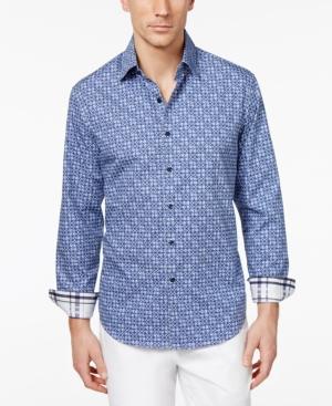 Tasso Elba Men's Riley Tile Pattern Shirt, Only At Macy's