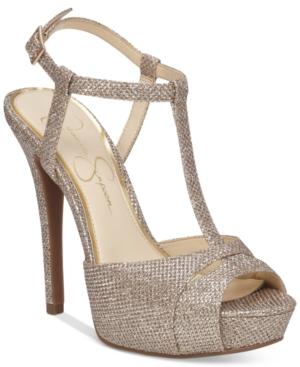 Jessica Simpson Barretta T-strap Platform Dress Sandals Women's Shoes