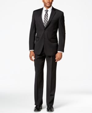 Jones New York Black Solid Classic-fit Suit