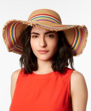 Betsey Johnson Rainbow Fringe Floppy Hat