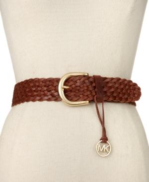 Michael Michael Kors Belt, Braided With Logo Charm