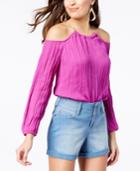 Thalia Sodi Cold-shoulder Chain-detail Top, Created For Macy's