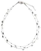 Nine West Necklace, Silver-tone Disc Two-row Necklace