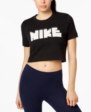 Nike Cotton Cropped Logo T-shirt