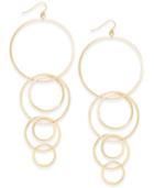 Thalia Sodi Gold-tone Multi-ring Linear Drop Earrings, Created For Macy's