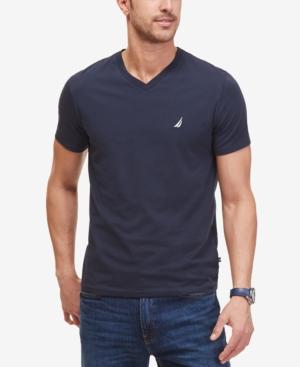 Nautica Men's Solid Slim Fit Stretch V-neck T-shirt