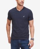Nautica Men's Solid Slim Fit Stretch V-neck T-shirt