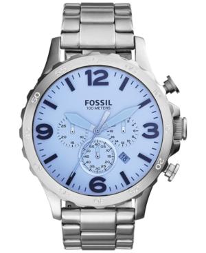 Fossil Men's Chronograph Nate Stainless Steel Bracelet Watch 50mm Jr1509