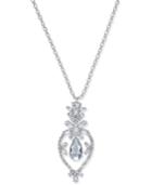 Kate Spade New York Silver-tone Crystal & Imitation Pearl Pendant Necklace, 17 + 3 Extender