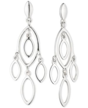 Anne Klein Openwork Navette Chandelier Earrings