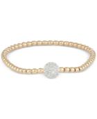 Wrapped Diamond Dot Stretch Bracelet (1/6 Ct. T.w.) In 14k Gold Over Sterling Silver, Created For Macy's