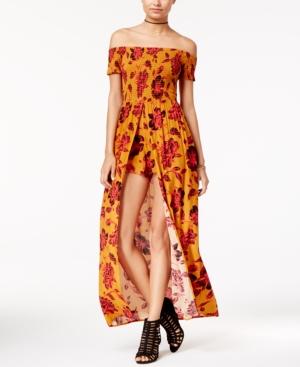 American Rag Juniors' Floral-print Maxi Romper, Only At Macy's