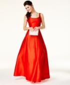 B Darlin Juniors' V-back A-line Gown