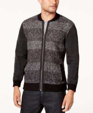 Guess Men's Mixed Media Sweater-jacket
