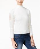 American Rag Crocheted-sleeve Knit Top, Only At Macy's