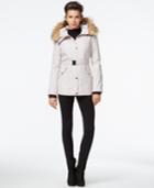 Jessica Simpson Faux-fur-trim Belted Coat