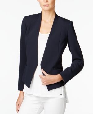 Armani Exchange Collarless Open-front Blazer