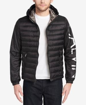Calvin Klein Men's Mixed Media Hooded Jacket, A Macy's Exclusive Style